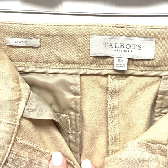 Talbots Chino Pants, Tan Curvy Fit, Ankle, Women's Size 10P - Picture 4 of 5
